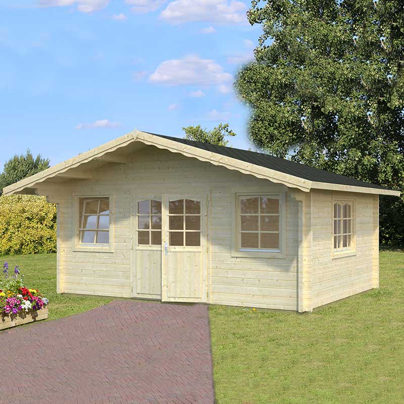 Product photograph of Palmako Helena 5 4m X 4 2m Log Cabin Garden Building 70mm from Buy Sheds Direct