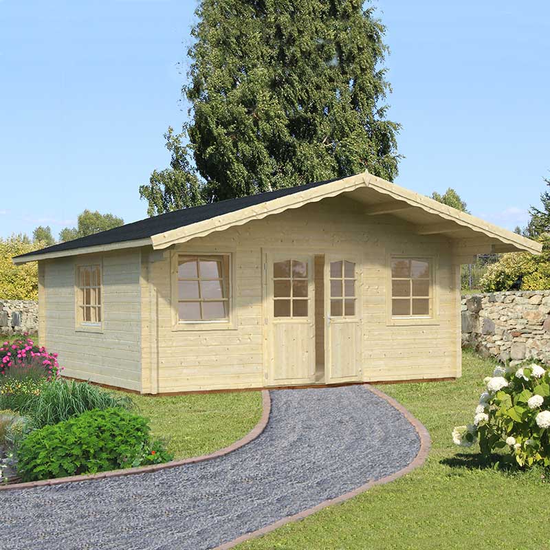 Product photograph of Palmako Helena 5 4m X 5 4m Log Cabin Garden Building 70mm from Buy Sheds Direct
