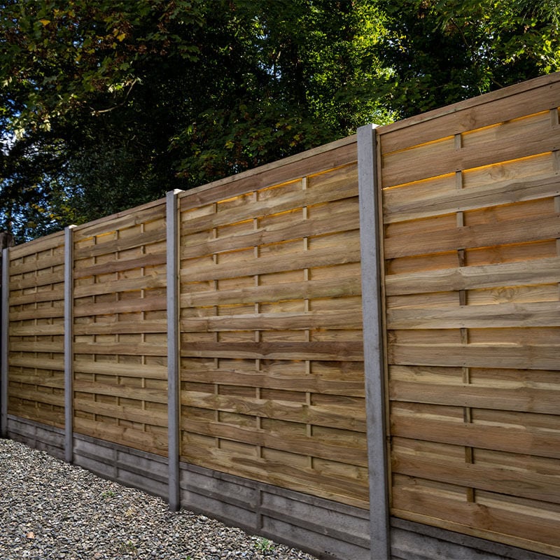Product photograph of Forest 6 X 6 Pressure Treated Decorative Flat Top Fence Panel 1 8m X 1 8m from Buy Sheds Direct
