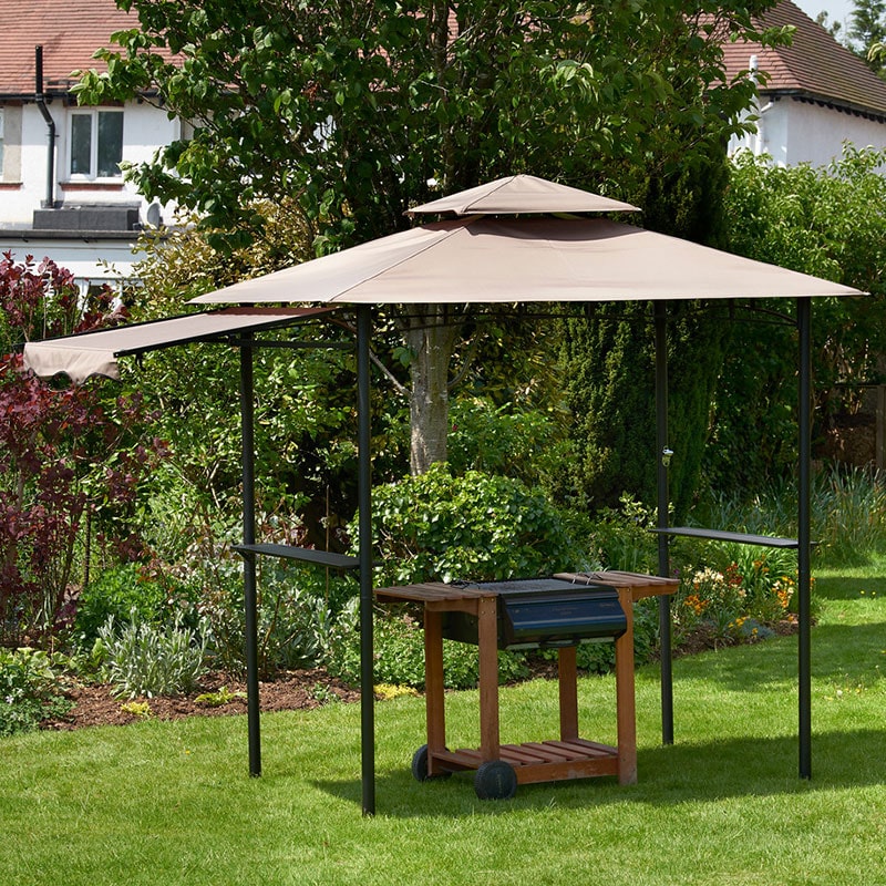 Product photograph of 8 X 4 11 Glendale Bbq Shelter Gazebo 2 45m X 1 5m from Buy Sheds Direct