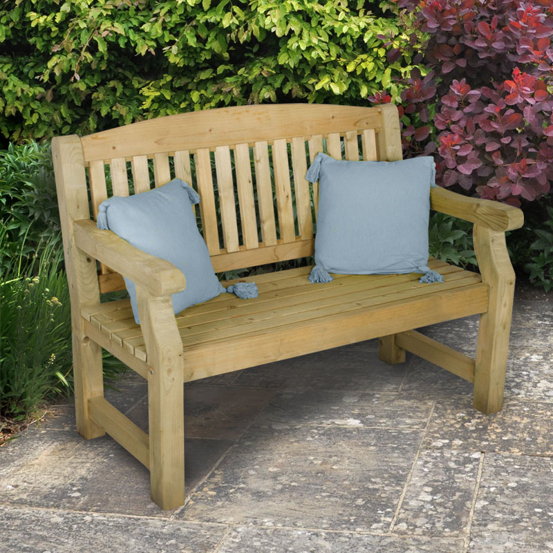 Product photograph of Forest Harvington Wooden Garden Bench 4 X2 1 2x0 6m from Buy Sheds Direct