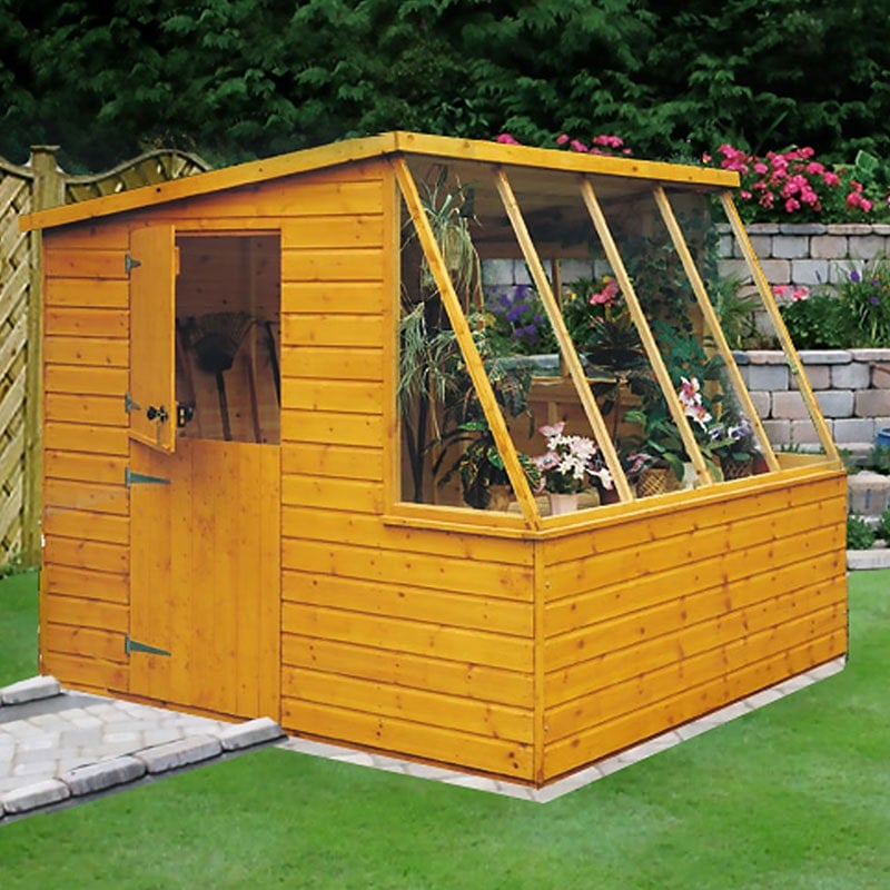 Product photograph of 8 X 8 Shire Iceni Pent Potting Shed 2 5m X 2 5m from Buy Sheds Direct