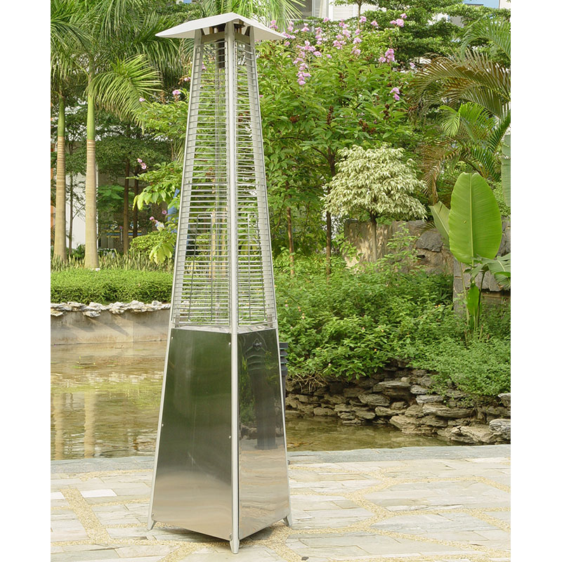 Product photograph of Lifestyle Tahiti Flame Ii Gas Patio Heater - Silver from Buy Sheds Direct