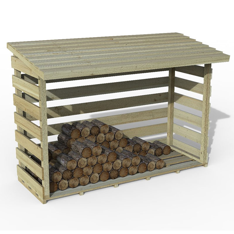 Product photograph of 5 11 X 2 8 Forest Pent Large Logstore 1 8m X 0 8m from Buy Sheds Direct