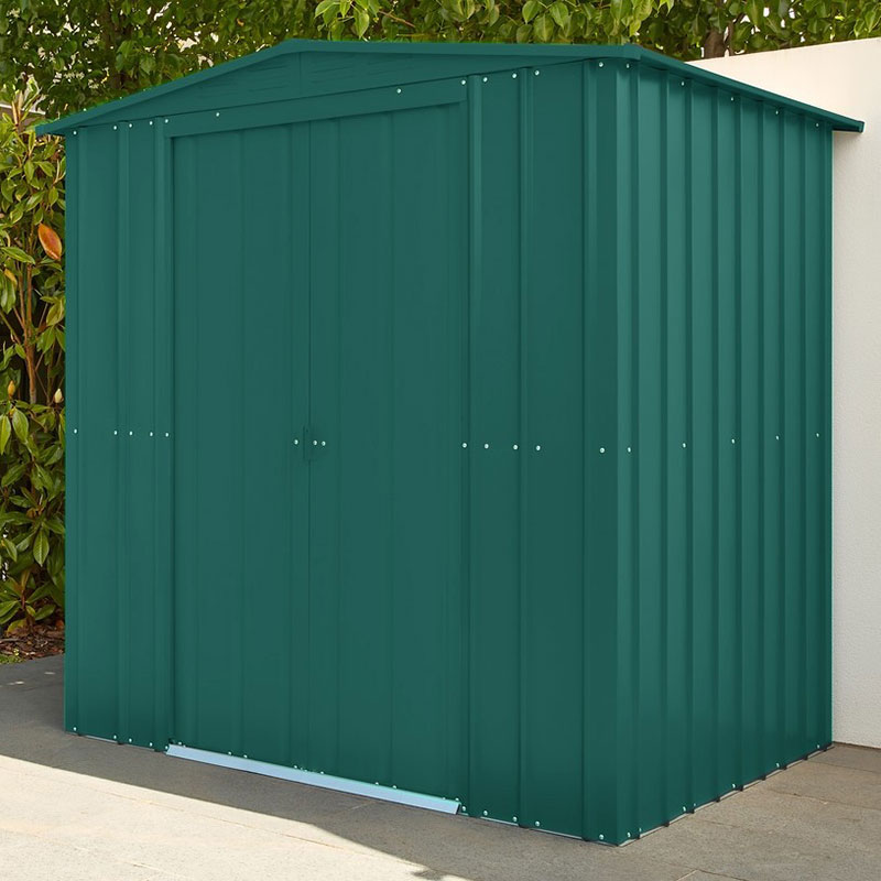 Product photograph of 6 X 3 Globel Heritage Green Apex Metal Shed 1 84m X 0 92m from Buy Sheds Direct