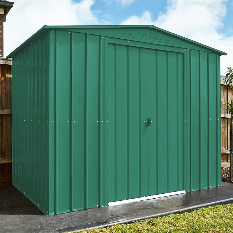 Product photograph of 8 X 3 Globel Heritage Green Apex Metal Shed 2 45m X 0 92m from Buy Sheds Direct