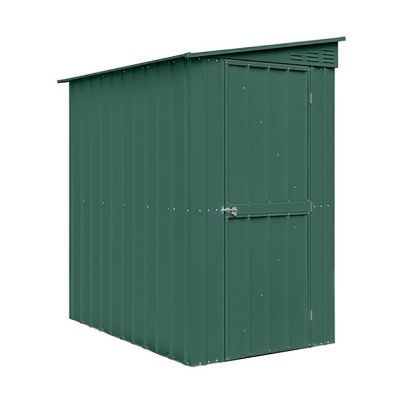 Product photograph of 4 X 6 Globel Heritage Green Lean-to Metal Shed 1 24m X 1 8m from Buy Sheds Direct