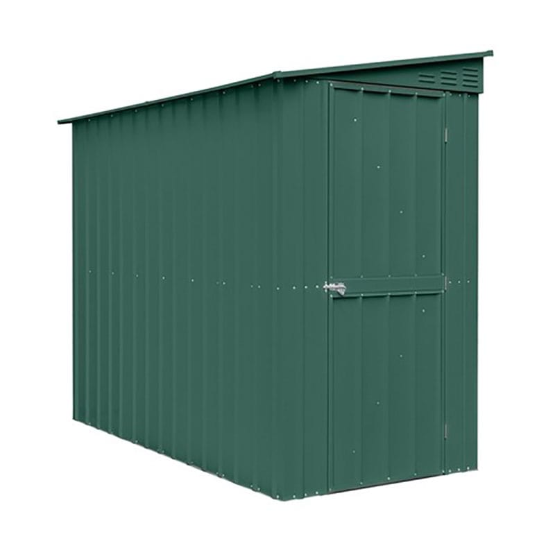 Product photograph of 4 X 8 Globel Lean-to Heritage Green Metal Shed 1 24m X 2 42m from Buy Sheds Direct