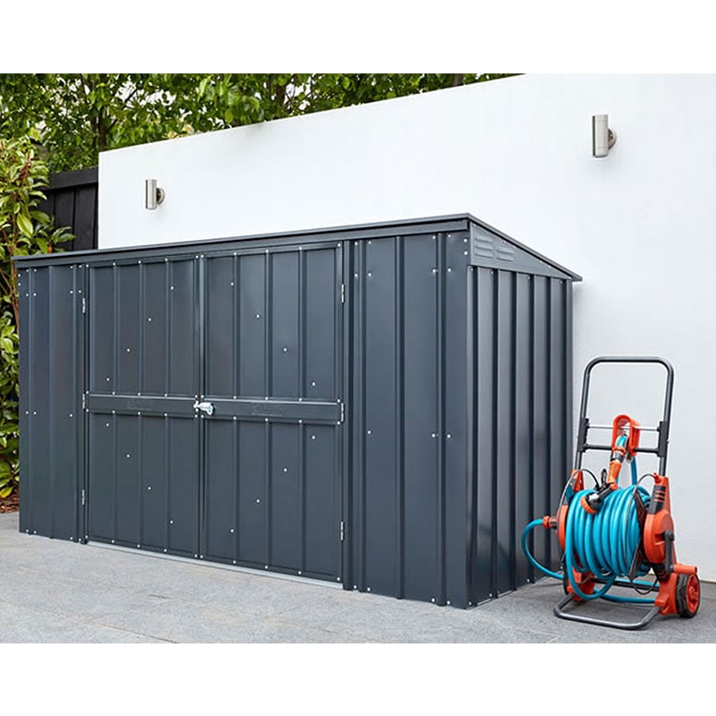 Product photograph of Globel 8 X 3 Metal Triple Bin Store 2 1m X 0 9m from Buy Sheds Direct