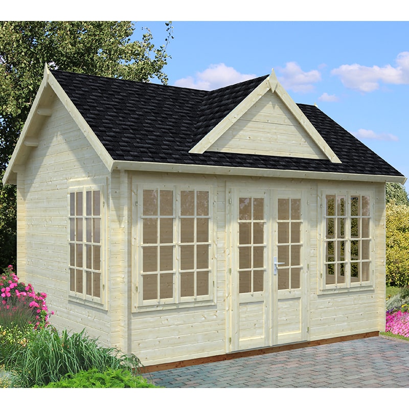 Product photograph of Palmako Claudia 3 9m X 3m Log Cabin Summerhouse 34mm from Buy Sheds Direct