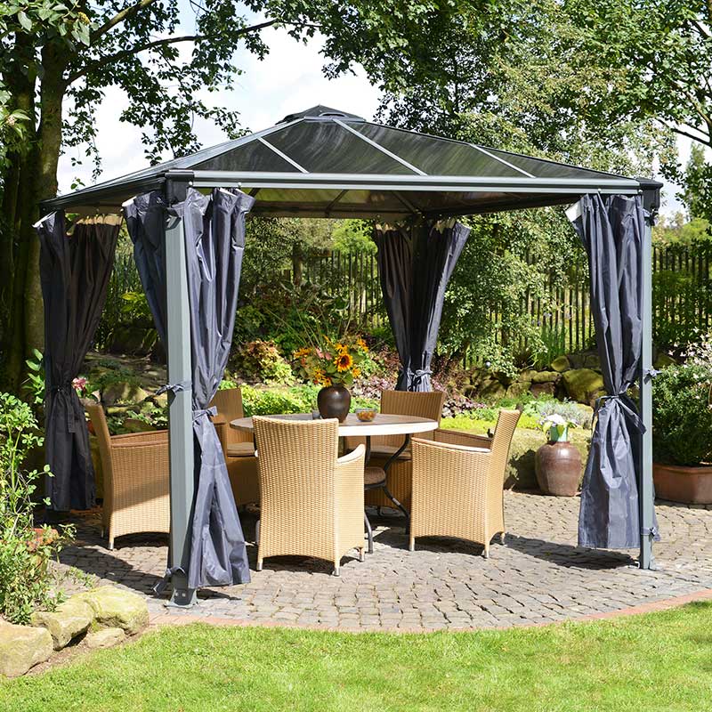 Product photograph of Palram Canopia Palermo 3000 3600 Gazebo Curtains from Buy Sheds Direct