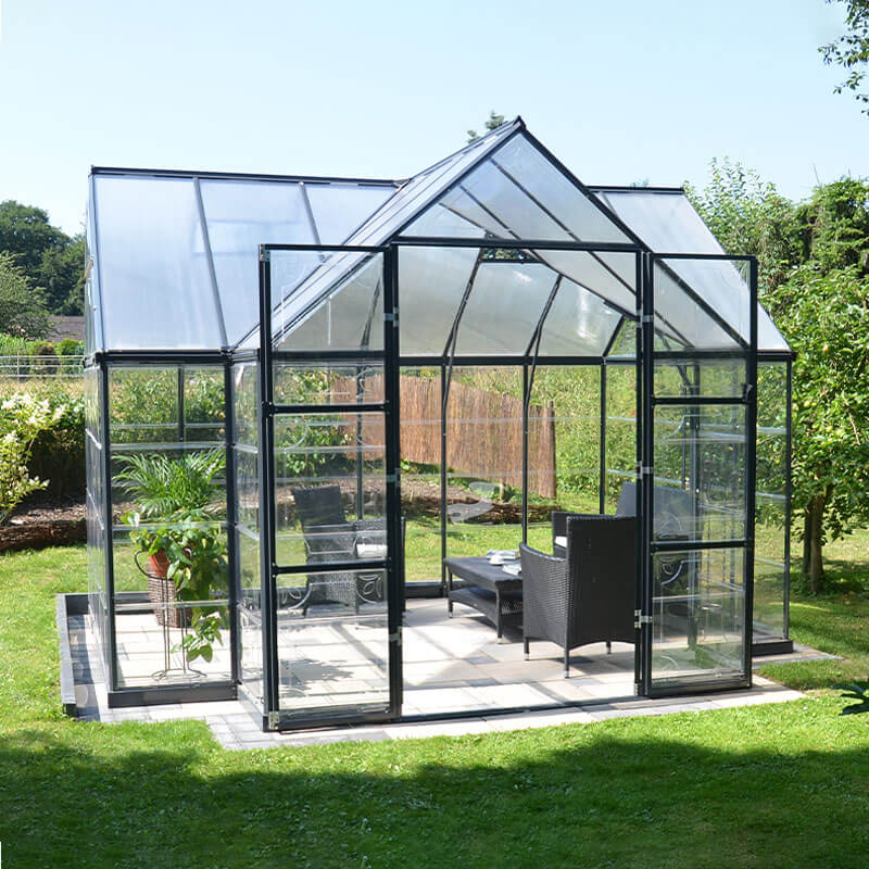 12'x10' Palram Canopia Victory Orangery Large Walk In Polycarbonate Greenhouse (3.6x3m)