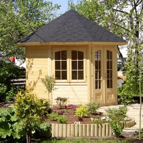 Product photograph of Palmako Veronica 2 9m X 2 9m Log Cabin 28mm - 2 Windows from Buy Sheds Direct