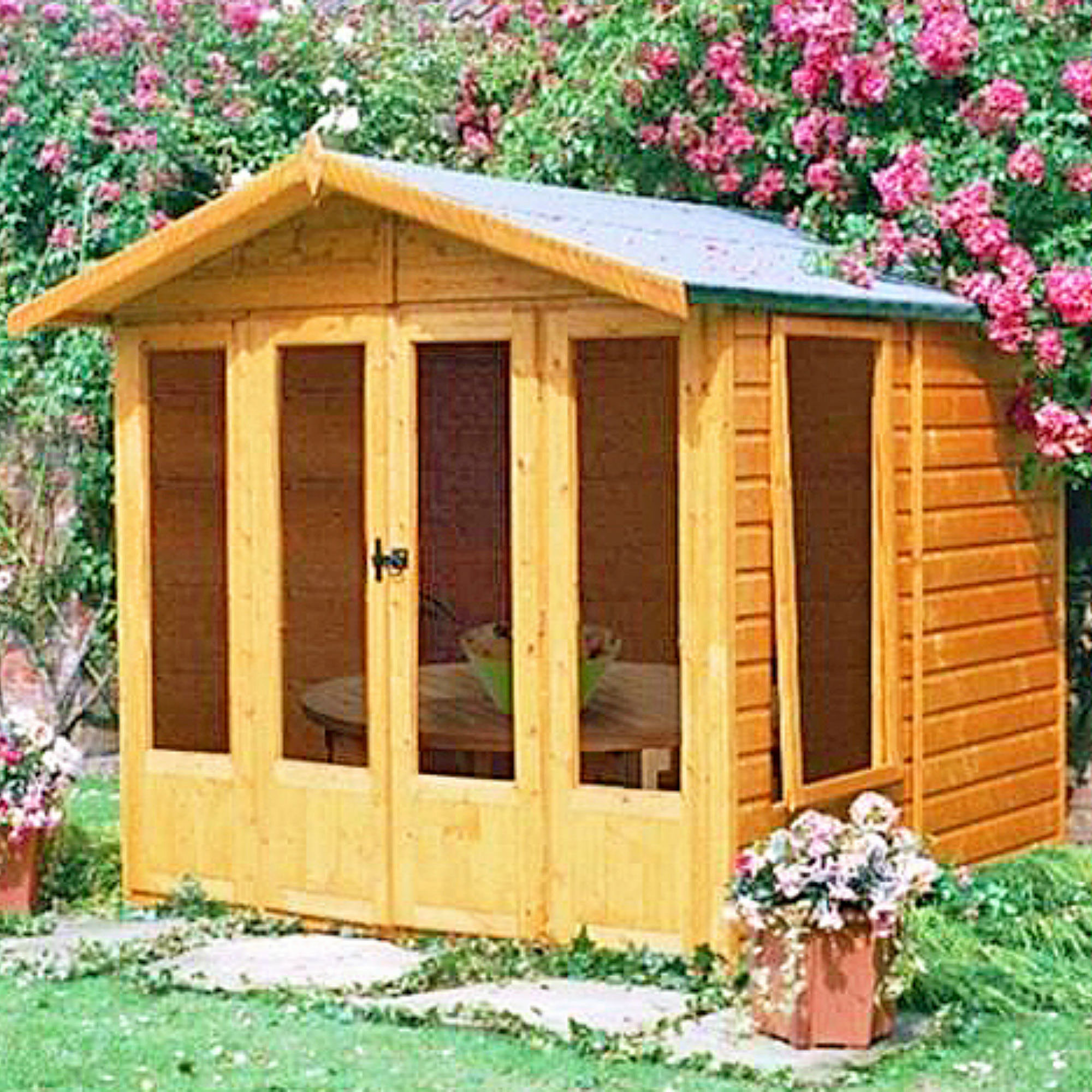 Product photograph of 7 3 X 7 11 Shire Parham Wooden Garden Summerhouse from Buy Sheds Direct