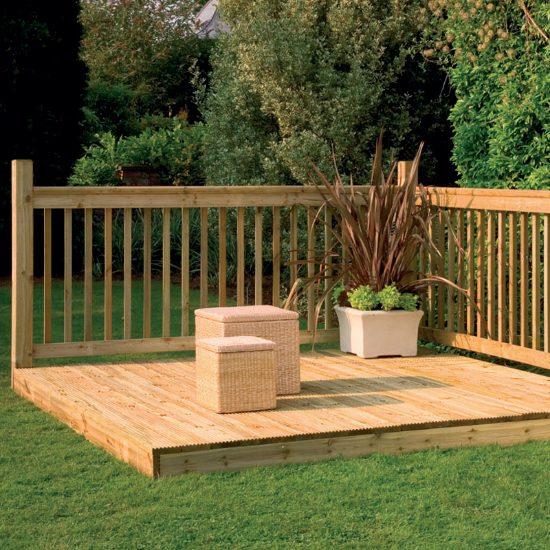 Product photograph of Forest 2 4m Easy Deck Kit With Handrails from Buy Sheds Direct