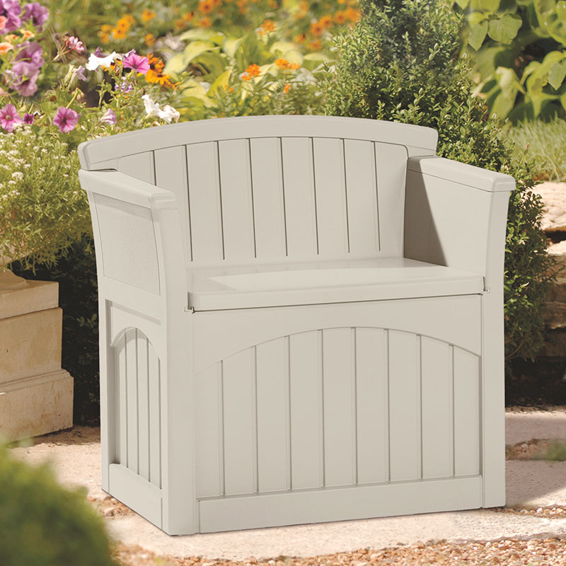 Product photograph of 2 X 2 Suncast Patio Storage Seat - Plastic Garden Storage from Buy Sheds Direct