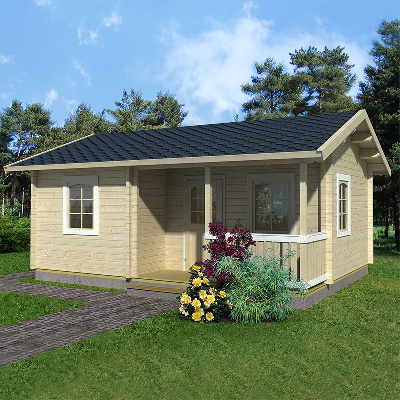 Product photograph of Palmako Sandra 6 3 X 4 5m Log Cabin Garden Building 70mm from Buy Sheds Direct