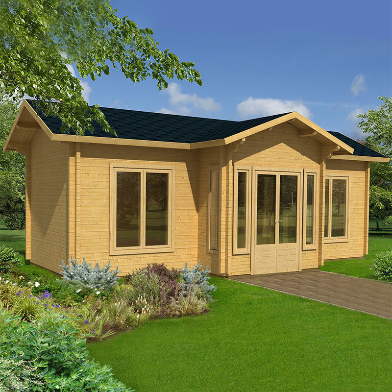 Product photograph of Palmako Anna 7 8m X 4 8m Log Cabin Garden Building 70mm from Buy Sheds Direct