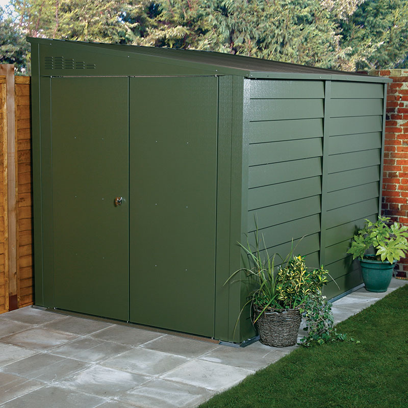 Product photograph of 9x5 Trimetals Protect A Bike Secure Garden Storage from Buy Sheds Direct