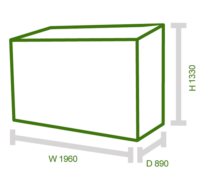 6x3 Trimetals Green 'Protect.a.Cycle' Secure Garden Storage Technical Drawing