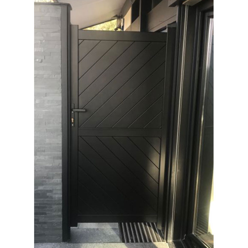 Product photograph of Barnstaple Premium Aluminium Side Gate - Black from Buy Sheds Direct