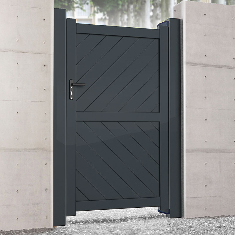 Product photograph of Barnstaple Premium Aluminium Side Gate - Grey from Buy Sheds Direct