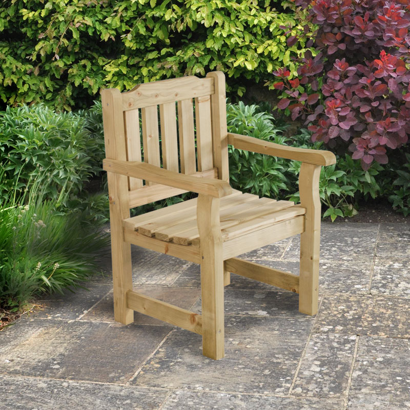 Product photograph of Forest Rosedene Wooden Garden Chair 2 X2 0 64x0 6m from Buy Sheds Direct