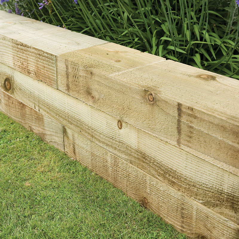 Product photograph of Forest 4ft Pressure Treated Landscaping Sleeper 4 Pack from Buy Sheds Direct