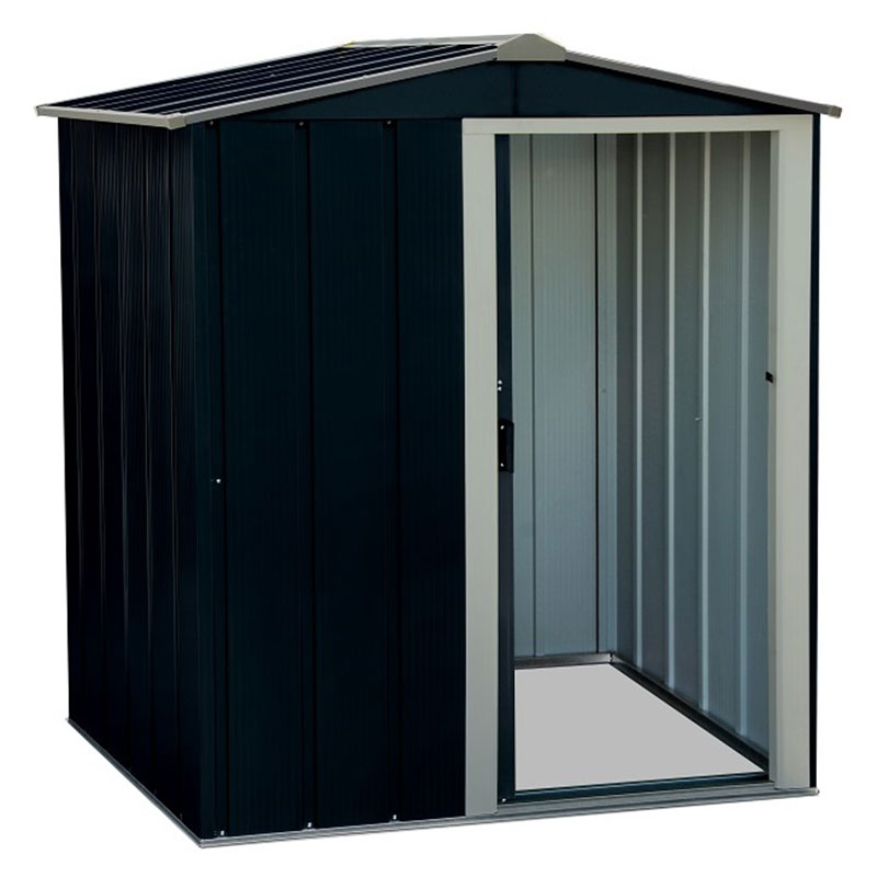 Product photograph of 5 X 4 Sapphire Apex Anthracite Metal Shed 1 62m X 1 22m from Buy Sheds Direct