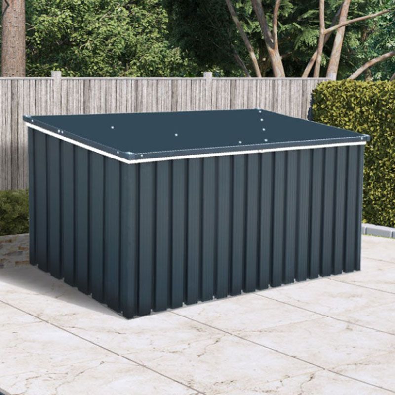 Product photograph of 6 X 2 Sapphire Anthracite Metal Garden Cushion Storage Box 1 68m X 0 68m from Buy Sheds Direct