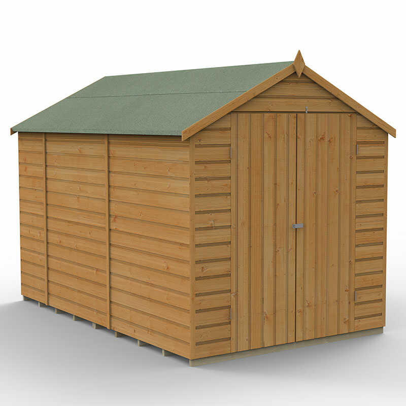 Product photograph of 10 X 6 Forest Shiplap Dip Treated Windowless Double Door Apex Wooden Shed 3 01m X 1 99m from Buy Sheds Direct