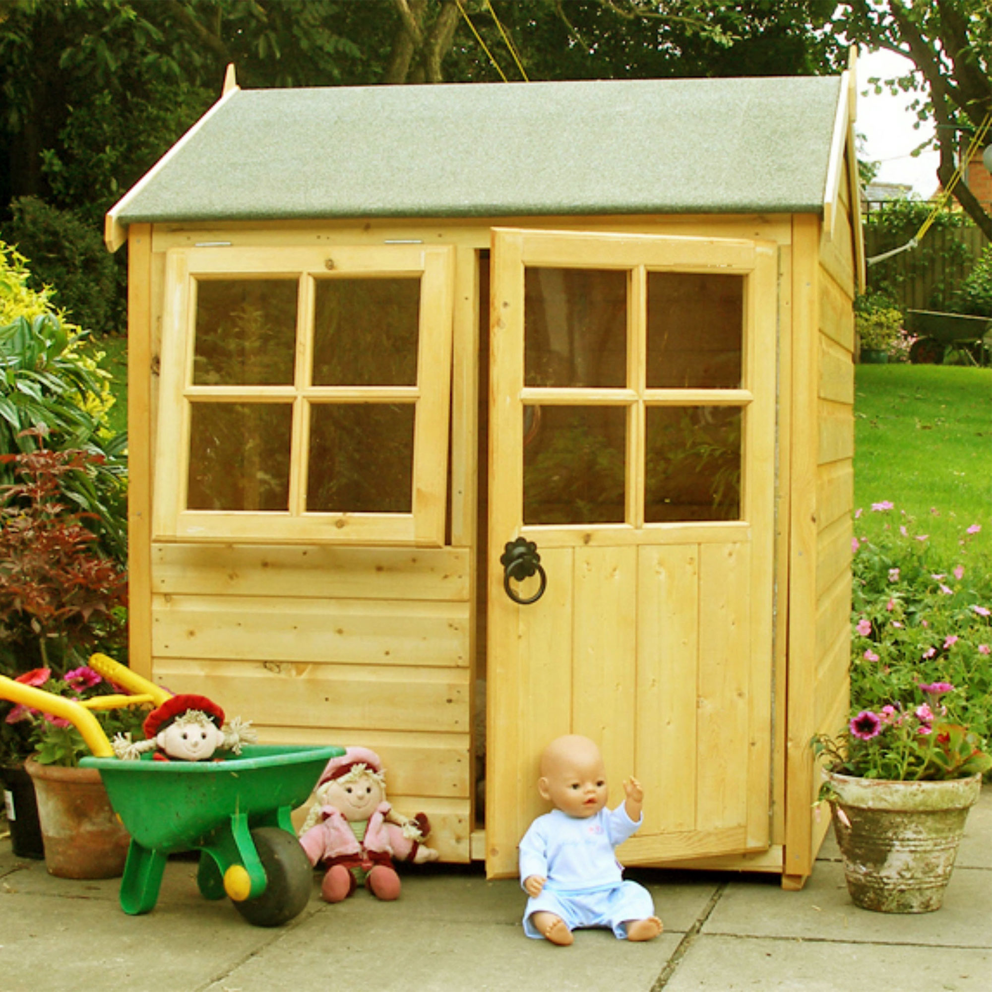 Product photograph of 4 X 4 Shire Bunny Childrens Kids Wooden Garden Playhouse from Buy Sheds Direct