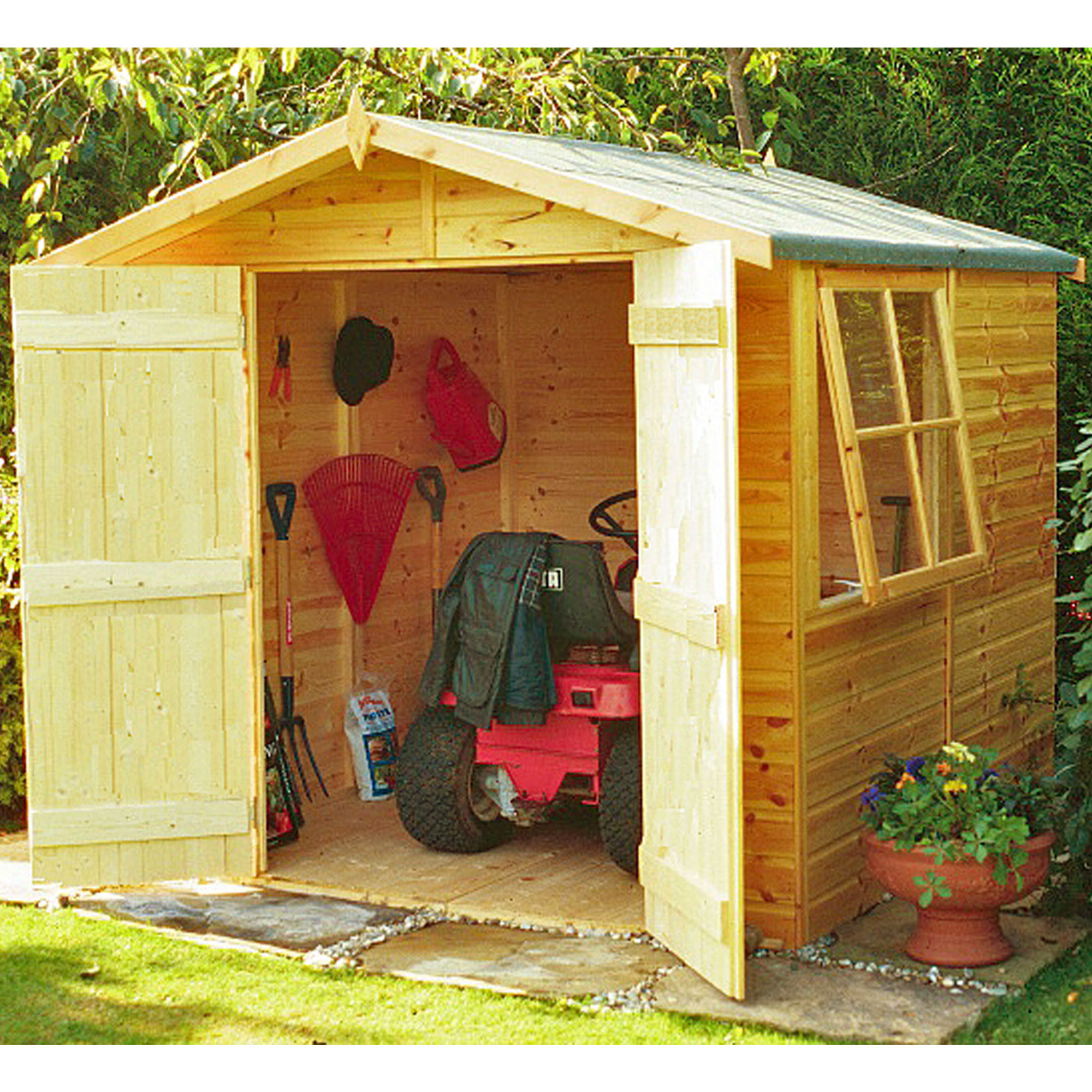 Product photograph of 6 9 X 6 6 Shire Alderney Double Door Wooden Garden Shed 2 05m X 1 98m from Buy Sheds Direct