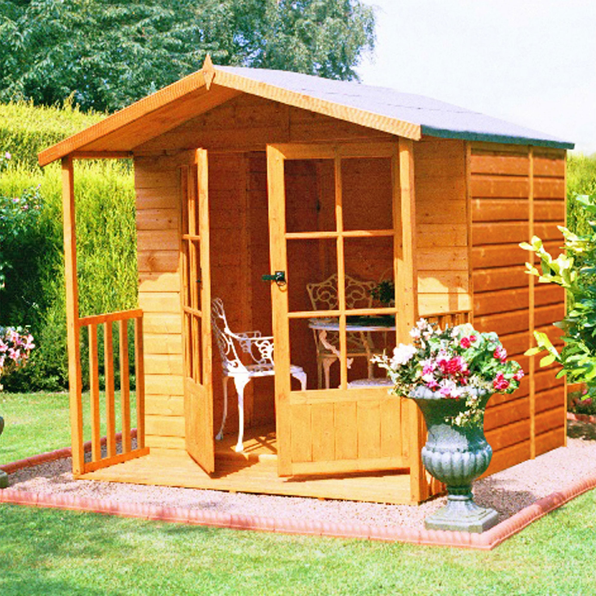 Product photograph of 6 6 X 7 1 Shire Alnwick Garden Summerhouse Veranda from Buy Sheds Direct