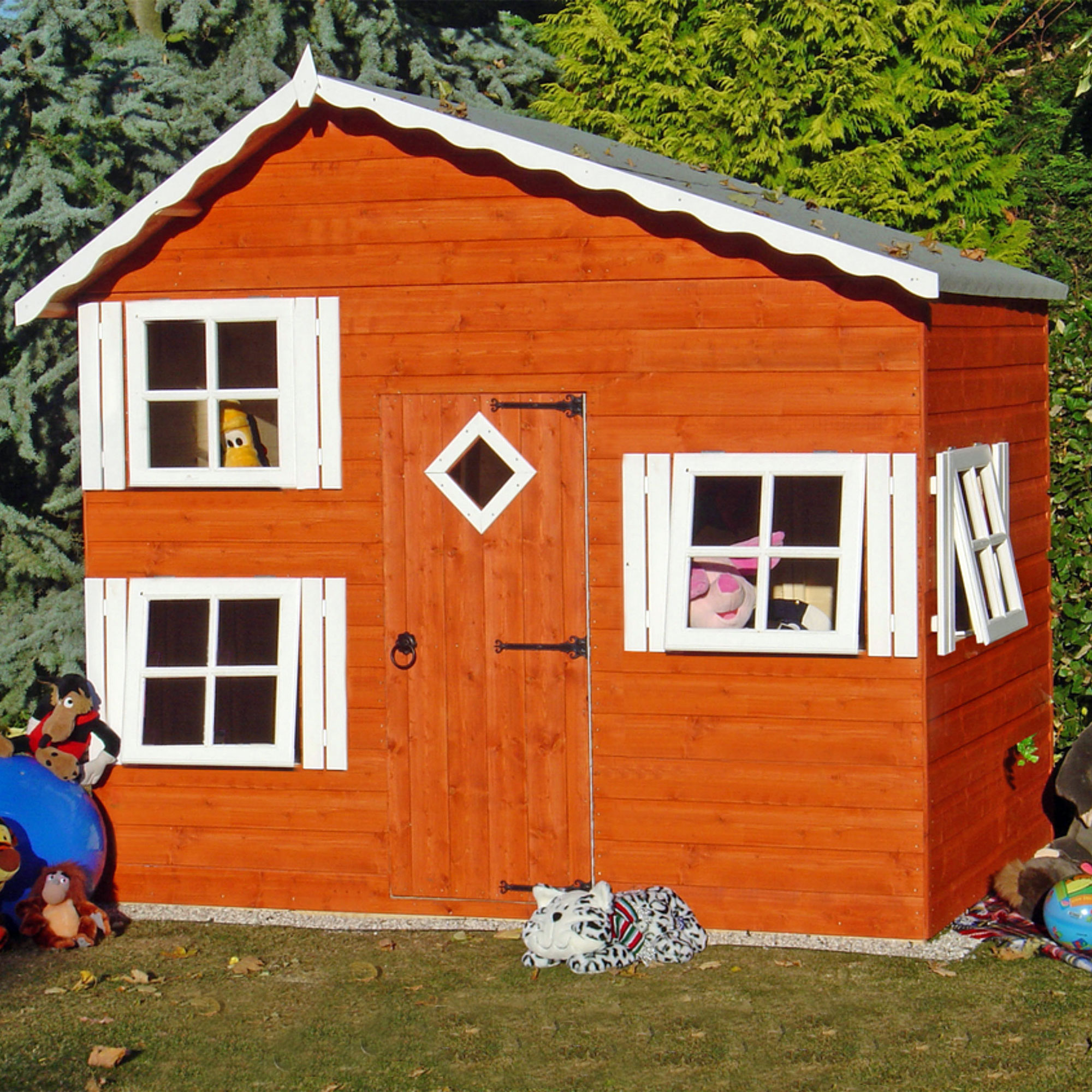 8' x 5'6 Shire Loft Childrens/ Kids Wooden Garden Playhouse