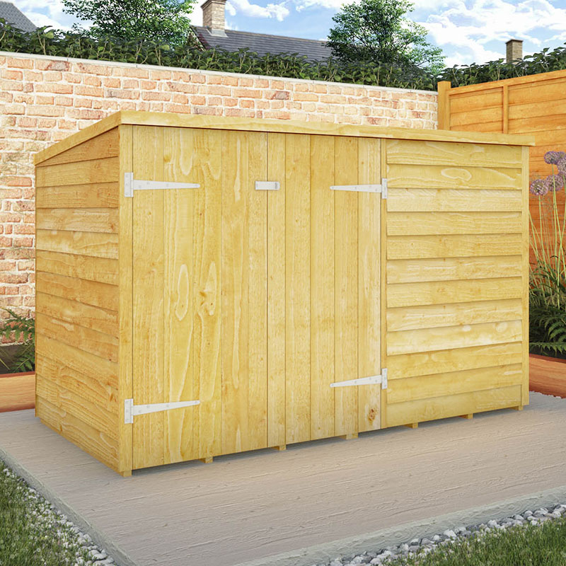 Product photograph of 3x6 Mercia Overlap Wooden Pent Bike Garden Storage from Buy Sheds Direct