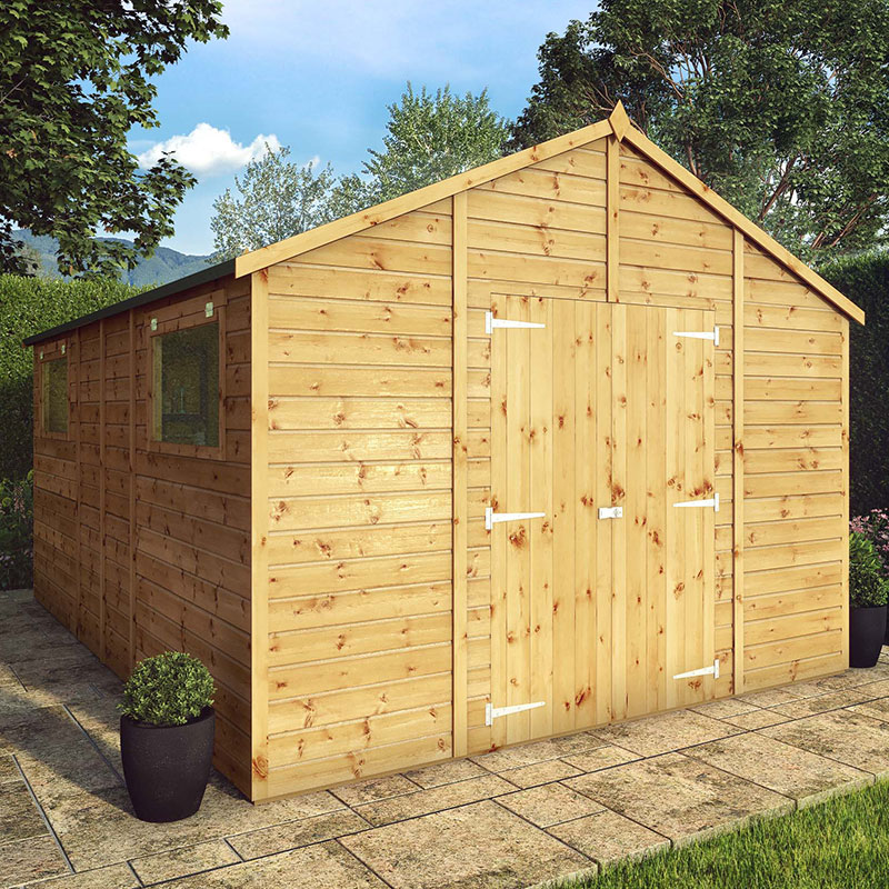 Product photograph of 14 X 10 Mercia Shiplap Apex Workshop 4 2m X 3 2m from Buy Sheds Direct