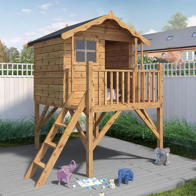 Product photograph of 4 10 X 6 6 Mercia Poppy Kids Wooden Tower Playhouse 1 47m X 1 98m from Buy Sheds Direct