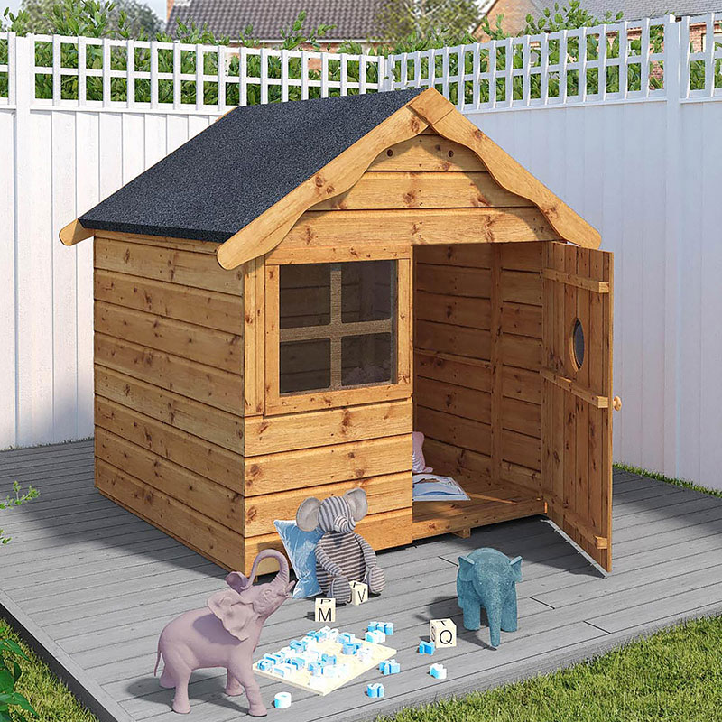 Product photograph of 4x4 Mercia Snug Childrens Kids Wooden Garden Playhouse from Buy Sheds Direct