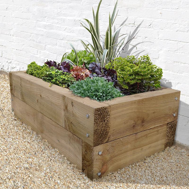 Product photograph of Forest Sleeper Raised Bed 4 X2 1 3x0 7m from Buy Sheds Direct