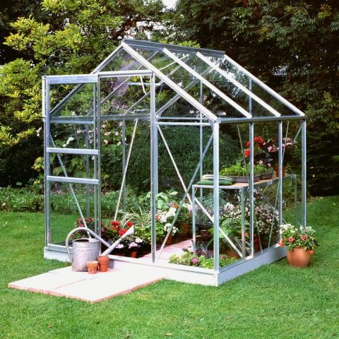 Product photograph of 6 4 X 6 5 Halls Popular 66 Small Greenhouse 1 93 X 1 95m from Buy Sheds Direct