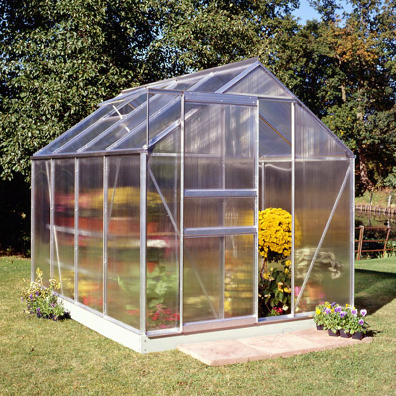 Product photograph of 6 X8 Halls Aluminium Frame Polycarbonate Greenhouse 1 92x2 56m from Buy Sheds Direct