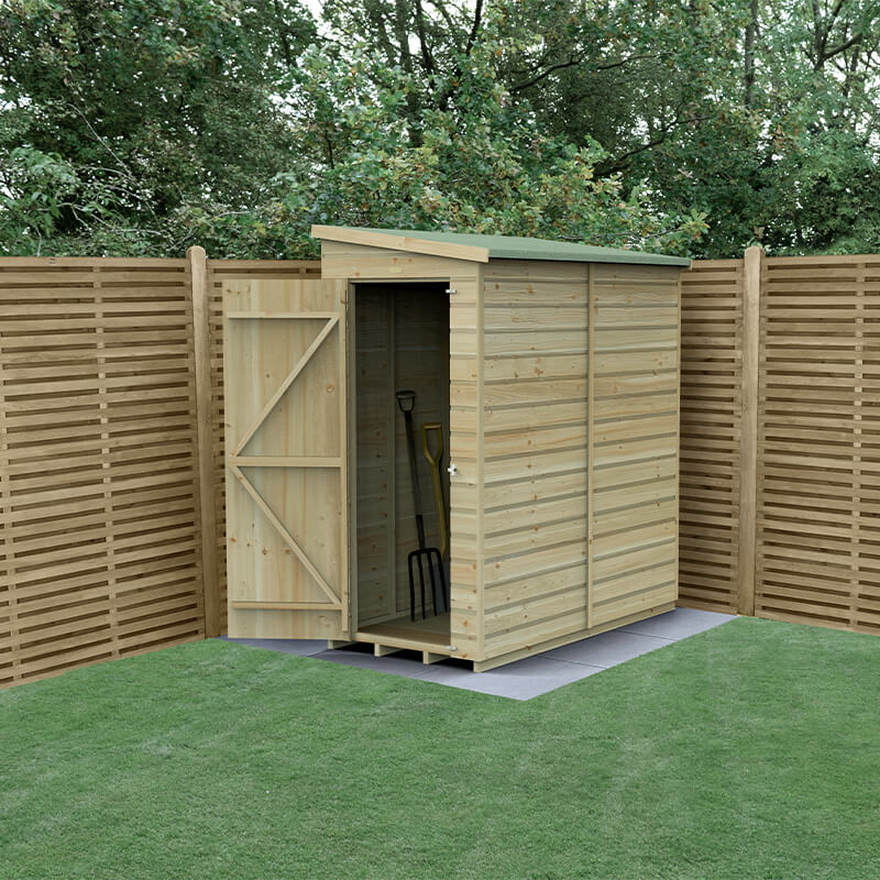 Product photograph of 6 X 3 Forest Beckwood 25yr Guarantee Shiplap Pressure Treated Windowless Pent Wooden Shed 1 88m X 1 02m from Buy Sheds Direct