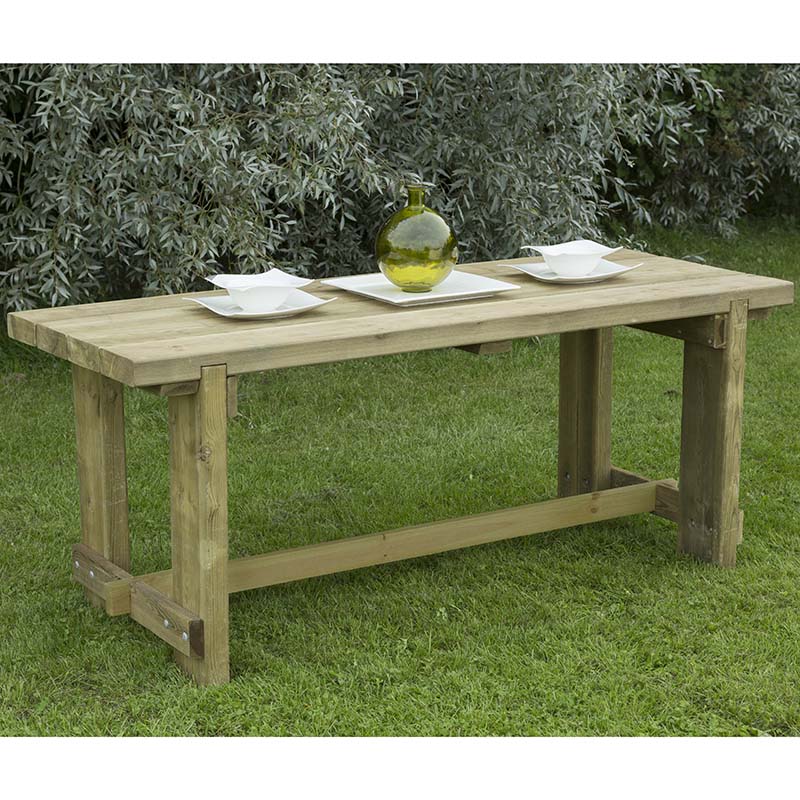 Product photograph of Forest Refectory Wooden Garden Table 6 X2 1 8x0 7m from Buy Sheds Direct