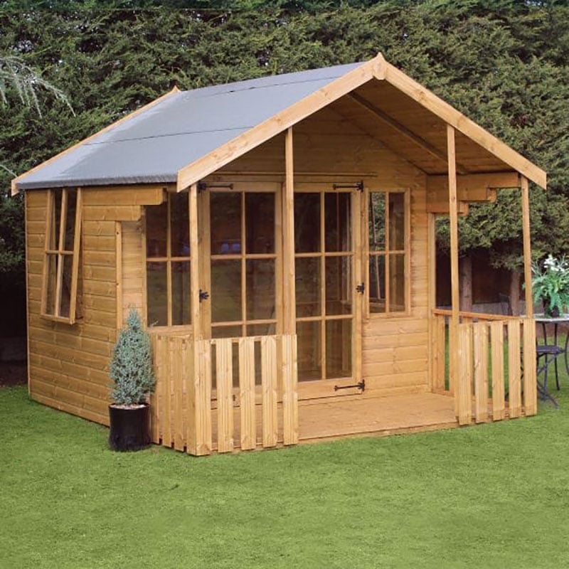 Product photograph of 10 X 10 Traditional Woodstock Wooden Summer House With Veranda from Buy Sheds Direct
