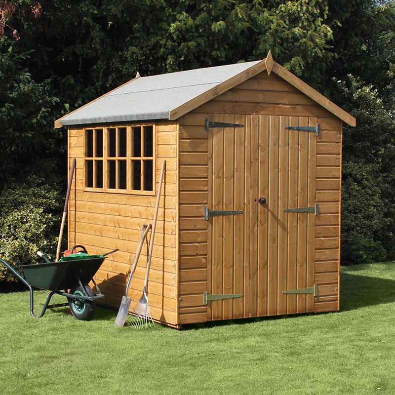 Product photograph of 10 X 6 Traditional Heavy Duty Shiplap Apex Wooden Garden Shed 3 05m X 1 83m from Buy Sheds Direct