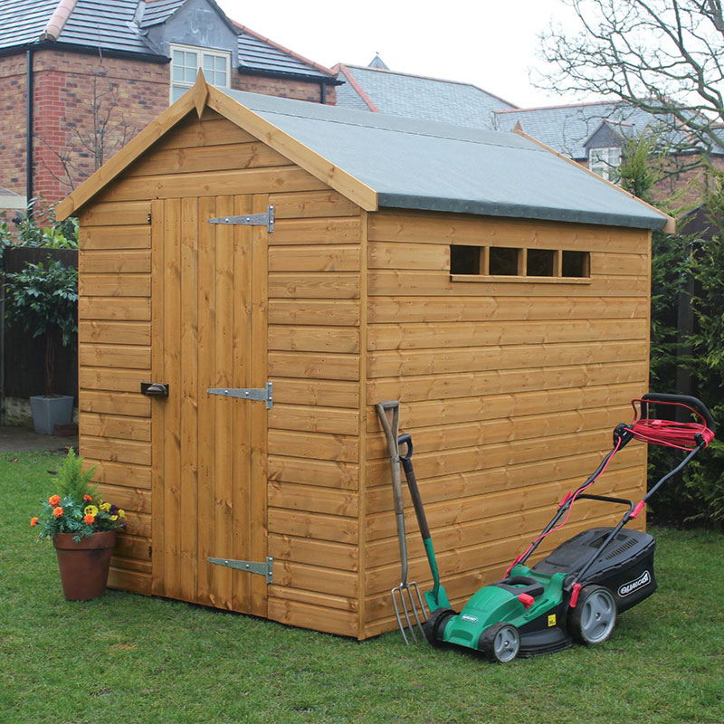 10' x 6' Traditional Shiplap Apex Wooden Security Garden Shed (3.05m x 1.83m)