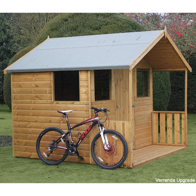Product photograph of 10 X 8 Traditional Shiplap 8 Cabin Garden Shed 3 05m X 2 44m from Buy Sheds Direct