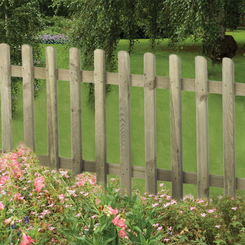 Product photograph of Forest 6 X 3 Pressure Treated Pale Picket Fence Panel 1 83m X 0 9m from Buy Sheds Direct