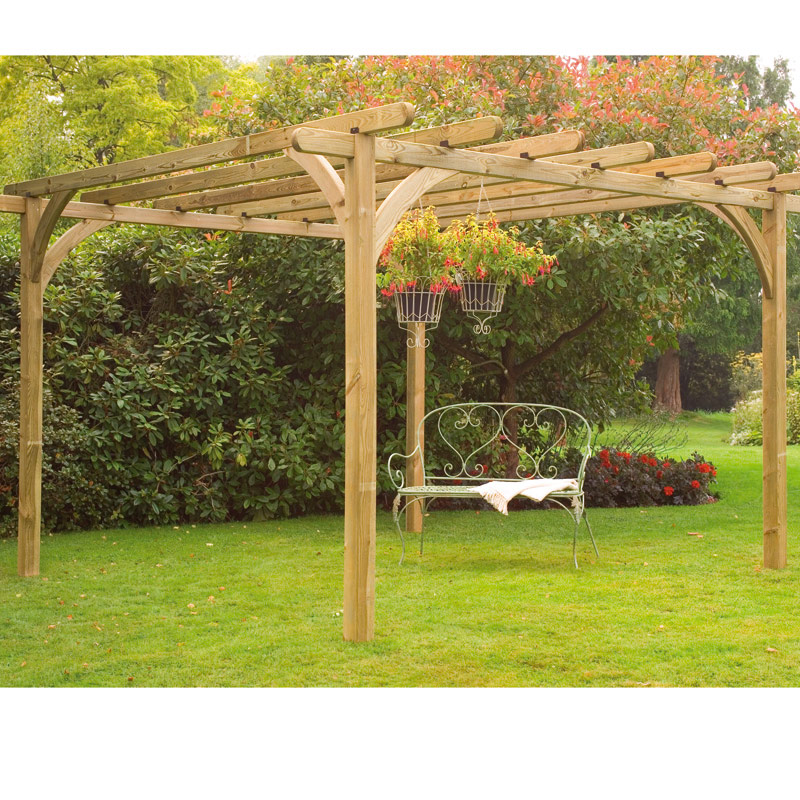 Product photograph of Forest Large Ultima Wooden Garden Pergola Kit 10 X10 from Buy Sheds Direct